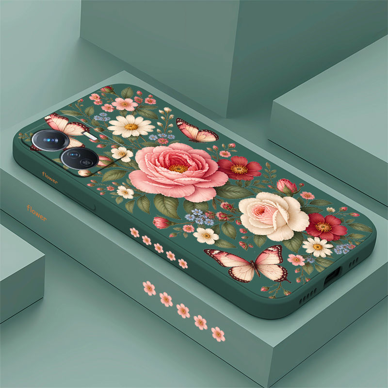 Vivo Y28 - Coque à motifs de fleurs et