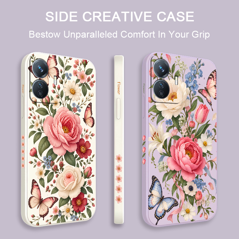 Coque à motifs de fleurs et de - Vivo Y28 avis et prix