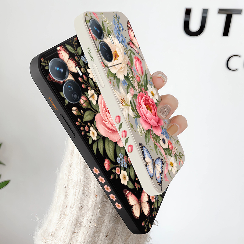 Coque à motifs de fleurs et de - Vivo Y28 avis et prix