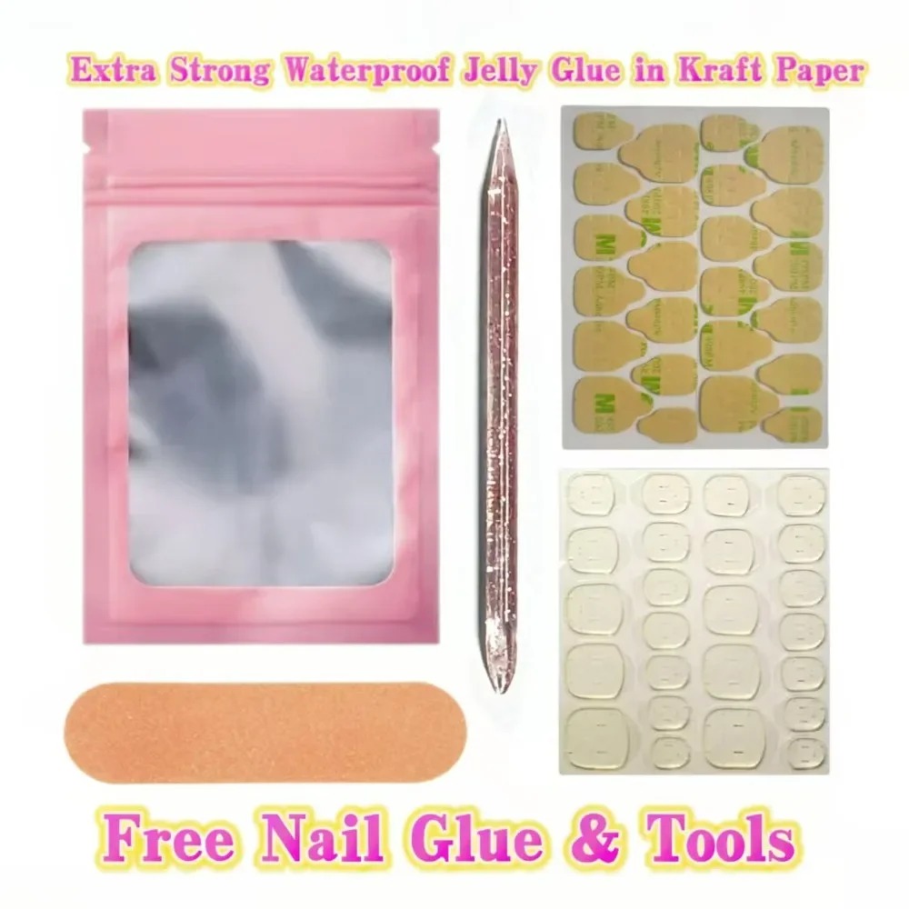 10 pièces de faux ongles rose  - Full Cover Adhesive avis et prix